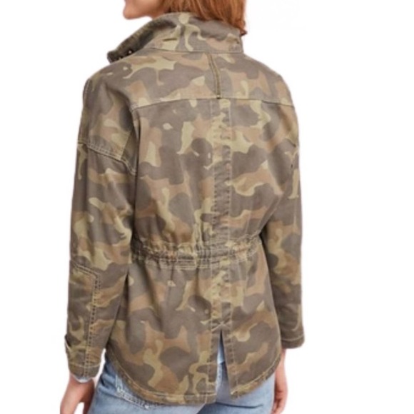 Anthropologie Marrakech Camo Cotton Anorak Military Utility Jacket S - Picture 4 of 8